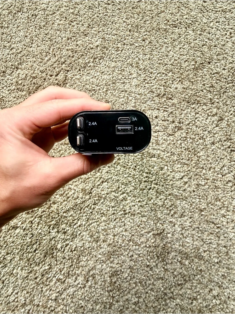 4-in-1 Car Charger Dual Retractable Lightning (Apple) Cables; USB-C, USB-A Ports
